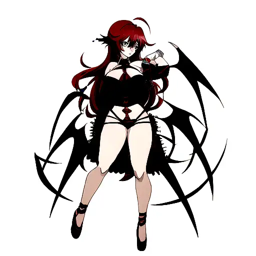 Rias Gremgory in bondage tattoo design idea