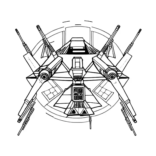 x wing tattoo design idea