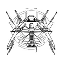 x wing tattoo design idea