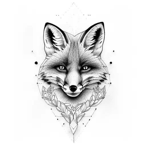 Fox tattoo design idea