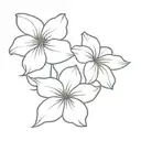 single pink petunia tattoo design idea