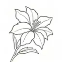 single pink petunia tattoo design idea