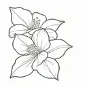 single pink petunia tattoo design idea