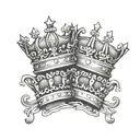 king and queen crowns tattoo design idea
