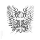 polish eagle tattoo design idea
