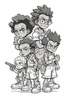 boondocks cartoon characters tattoo design idea