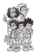 boondocks cartoon characters tattoo design idea