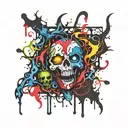 Darkness bleeding tattoo design idea