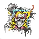 Darkness bleeding tattoo design idea