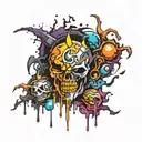 Darkness bleeding tattoo design idea