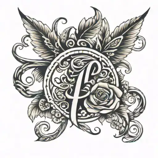 initials of my daughter Ivanna Lyan Adriana tattoo design idea