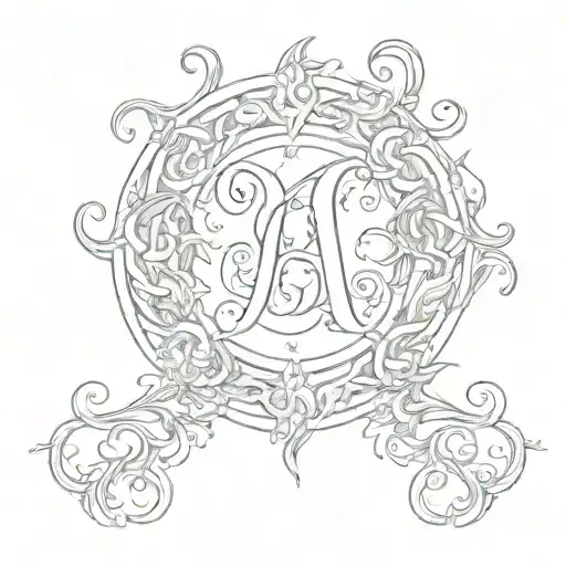 initials of my daughter Ivanna Lyan Adriana tattoo design idea