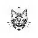 cat mom tattoo design idea
