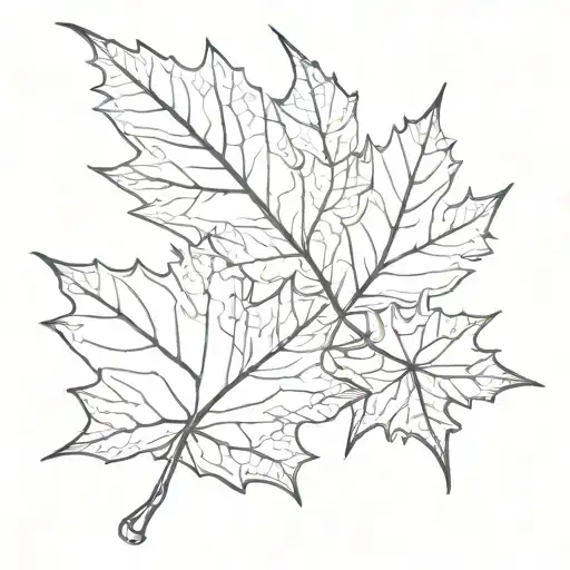 maple leaf tattoo design idea