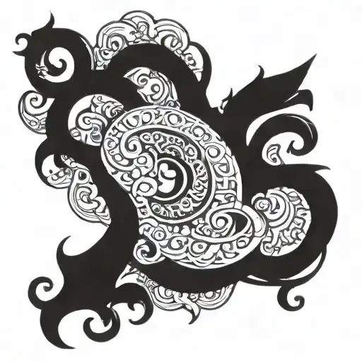 serenity prayer symbol made entirely of intricate tattoo design idea