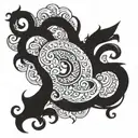 serenity prayer symbol made entirely of intricate tattoo design idea