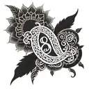 serenity prayer symbol made entirely of intricate tattoo design idea