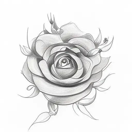 A sketch-style tattoo of a vulva transformed into a blooming flower, celebrating the client's passion for both nature and femininity tattoo design idea