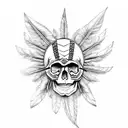 skull Indian chief  tattoo design idea