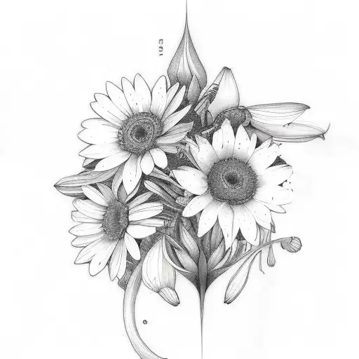 march April may October June birth flower sleeve tattoo tattoo design idea
