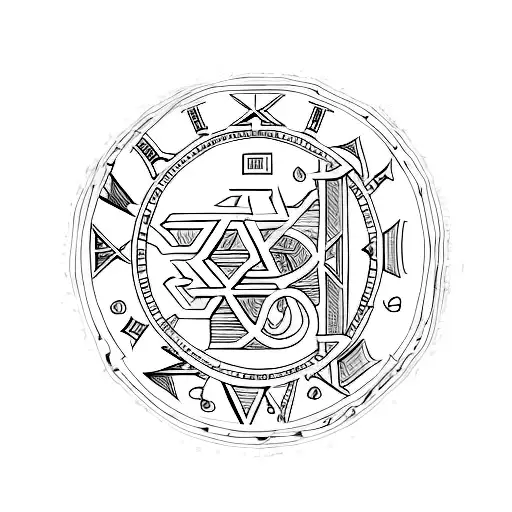 Roman numerical 21 September 1995 tattoo design idea