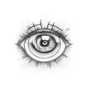 An eye crying diamonds tattoo design idea