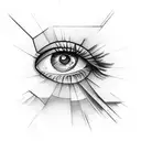 An eye crying diamonds tattoo design idea