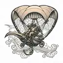 paragliding tattoo design idea