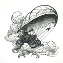 paragliding tattoo design idea