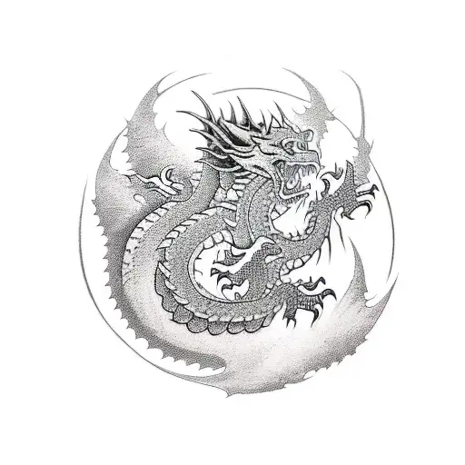 2004 with dragon  tattoo design idea