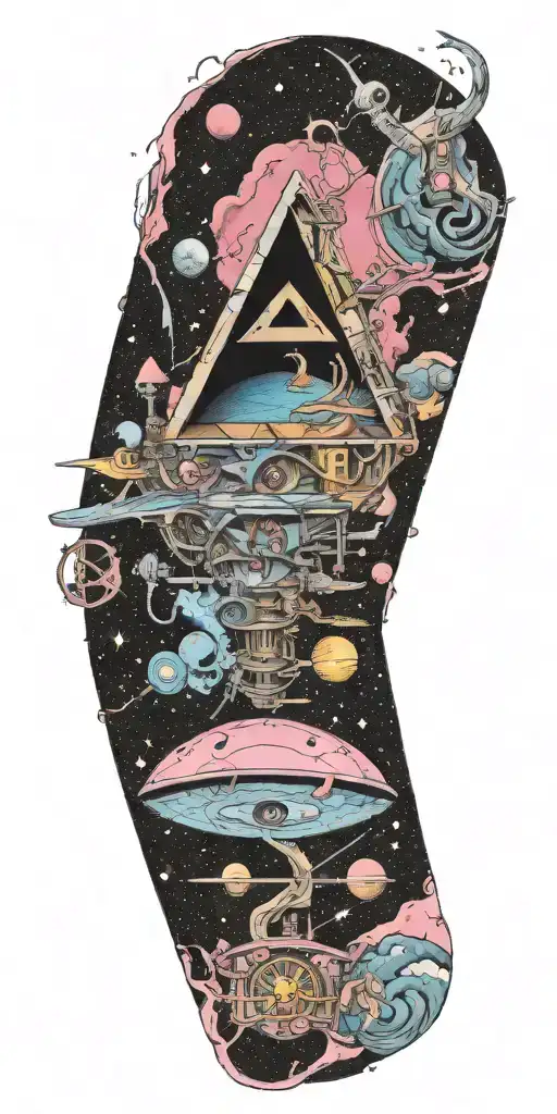 Pink Floyd, subtronics, 05/23/2018, galaxy, pendulum tattoo design idea