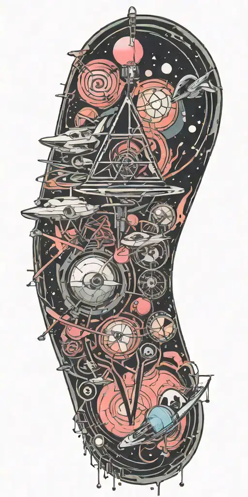 Pink Floyd, subtronics, galaxy, pendulum  tattoo design idea