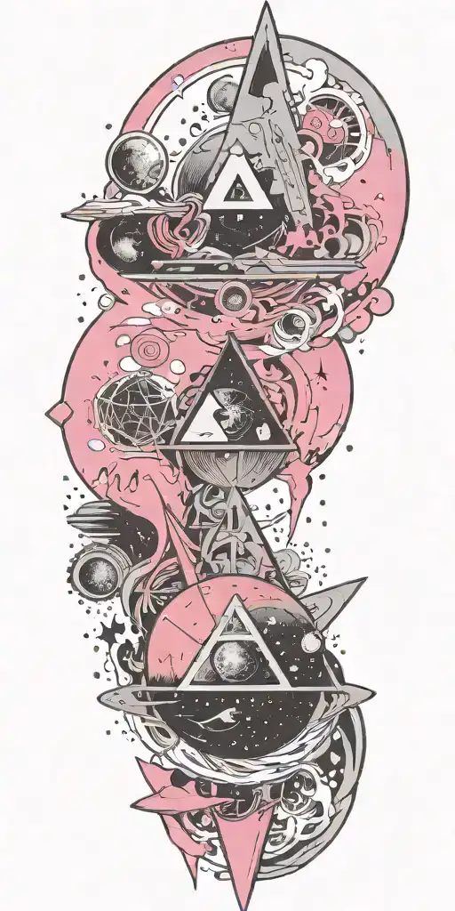 Pink Floyd, galaxies tattoo design idea