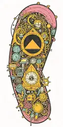 Pink Floyd, subtronics, galaxy, metronome, time tattoo design idea