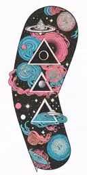 Pink Floyd, galaxies, subtronics  tattoo design idea