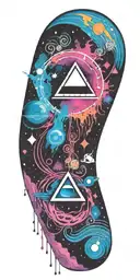 Pink Floyd, galaxies, subtronics  tattoo design idea