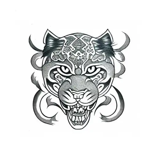 Panther tattoo design idea