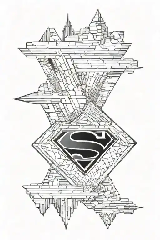 Superman's fortress of solitude tattoo design idea