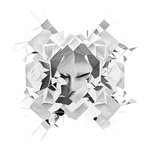 Consider getting a tattoo of a broken mirror, with the shards reflecting different versions of yourself, each representi tattoo design idea