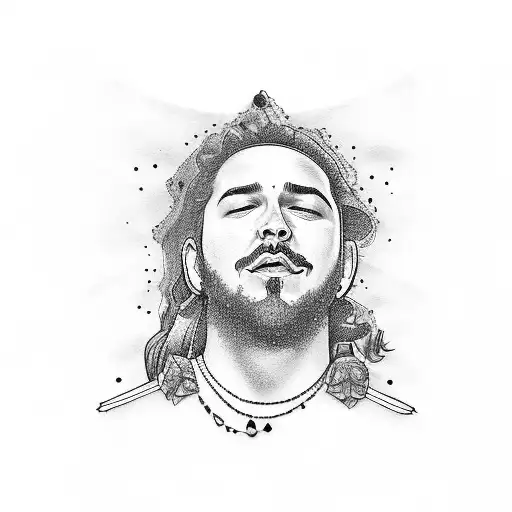 post malone tattoo design idea