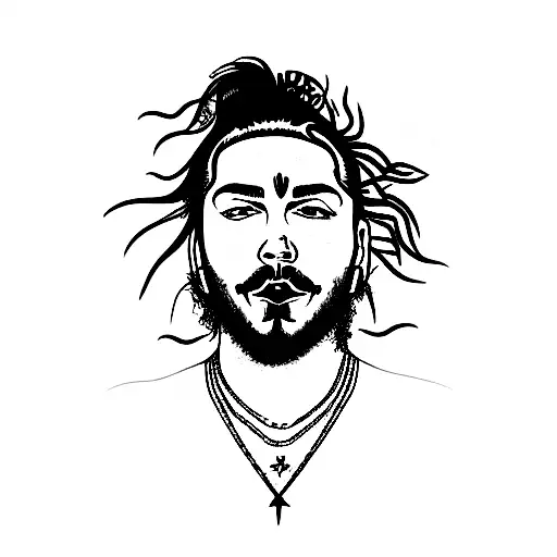 post malone inspired  tattoo design idea