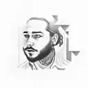 post malone tattoo design idea