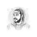 post malone tattoo design idea