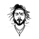 post malone inspired  tattoo design idea