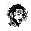 post malone inspired  tattoo design idea