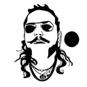 post malone inspired  tattoo design idea