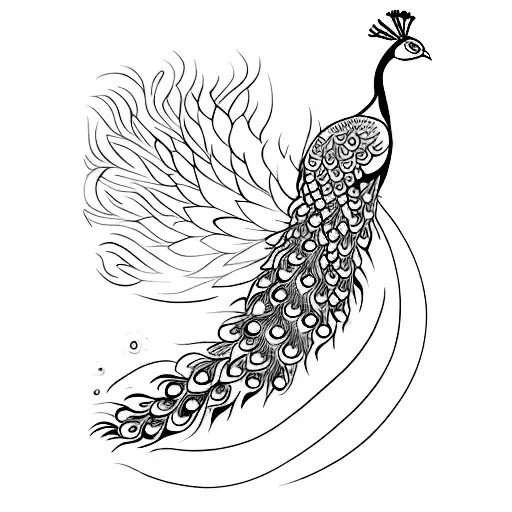 peacock forearm band tattoo design idea