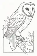 barn owl tattoo design idea
