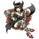 gothic pin up girl tattoo design idea