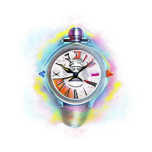 reloj de arena con brújula  tattoo design idea